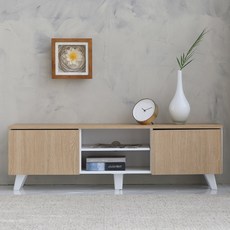 decofurniture 新 達比 電視櫃 1200 附門款, 原木色