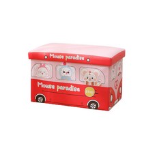 라벤더 푸투룸 접이식 수납 스툴 대 31 x 31 x 49 cm, 마우스낙원