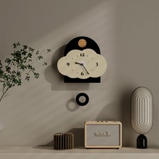 무소음 구름 시계 진자 있는 타입, 크림블랙