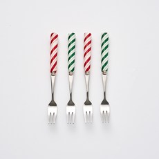 Modern House Merity Party 茶叉套裝, 紅色2支+綠色2支, 1組