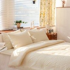 簡約素色莫代爾100支棉被, 奶油黃