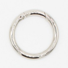 원터치 오픈형 컬러 오링 25mm, 실버, 2개