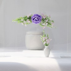 NOBLY 裝飾花環+花瓶, 紫色（花瓶）, 1組