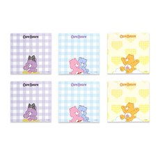LUCALAB Care Bear 記事本 3 種 x 2p B 套組, 微笑+擁抱+開心, 1套