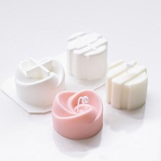 Homeflow 可愛迷你石膏蠟燭玫瑰矽膠模具, A型
