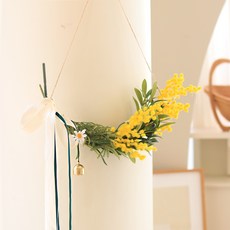 ScentBasket 花圈花環掛飾 40cm, 金合歡花環