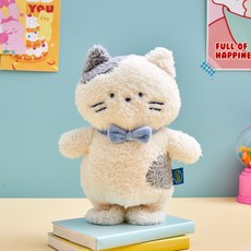 BUTTERSHOP 會跳舞模仿說話的迷你牛奶貓電動玩偶, 21cm, 白色, 1個