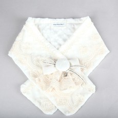 팝앤퍼피 반려동물 블랑 러브 목도리 + 코사지 S, 아이보리, 1개