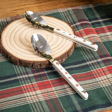 COZY TABLE 聖誕裝飾 聖誕老人 樹 茶匙, 單一顏色, 2個