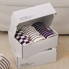 Deareal Grape 毛巾 200g 3款 + 包裝套組, 1套, 格紋, 線條, 深線條