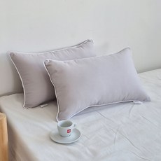 아임리빙 사계절 스윗엣지 통세탁 베개, 라이트그레이, 2개