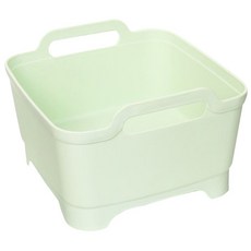 Block Mart 多功能方型洗碗盆 附排水塞, 27*27*17cm, 薄荷綠, 1個