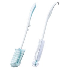 mameita 可折疊海綿杯刷 + 窄口水瓶長柄清潔刷組, 1套, 混色