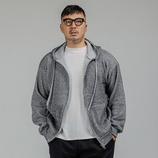 파이브엑스라지 남성용 베이직 골지 오버핏 긴팔 후드 집업