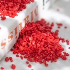 플라워트리 화분 어항 바닥재 프리미엄 칼라스톤 3~5mm 빨강, 1kg, 1개