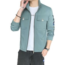 AOULS 男士時尚半高領運動風拉鍊外套 #K1015