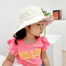 후니네 영유아 들꽃 벙거지 모자
