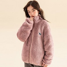 pinkb 兒童高領刷毛套頭衫