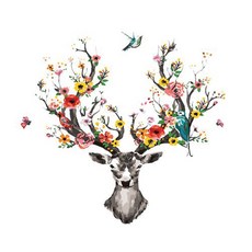 Aiemmini DIY 星光畫+光纖心情燈套組 40 x 50cm, 花鹿