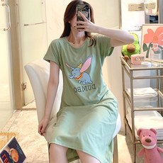 孕婦可愛印花連身裙 2入