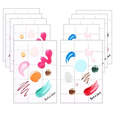 lucalab Paint It Glam 貼紙 2款 x 5張 套組, 粉紅野餐, 藍色夏日, 1套