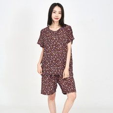 女款碎花短袖睡衣套裝
