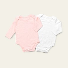 unifriend 嬰幼兒基本款竹節棉單層九分包屁衣2件組
