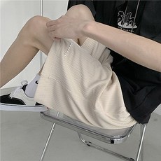 캐주얼 주름 줄패턴 와이드 임산부 반바지