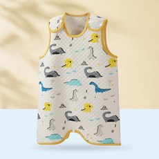 JOYMULTI MK 兒童鑽石圖案絎縫長版睡眠背心