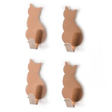 리빙스토어 스테인레스 후크 야옹이, 로즈 야옹이, 4개