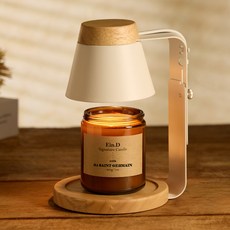 에인디 아르볼 우드 캔들 워머 + 시그니처 소이캔들 200g 세트, 화이트우드(캔들 워머), 34번가 생제르망