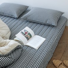 Nubile Gingham格紋水洗棉胚布純棉絎縫床墊套