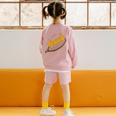 BAOBAB NAMU 童款可愛網球拍圖案長袖上衣+短褲組