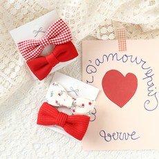 女童用Popo迷你蝴蝶結髮夾4件組