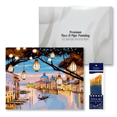 TUCO.B DIY繪畫組 水平型 40*50cm, 河邊之夜 PG549