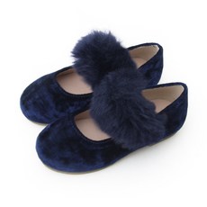 Bimbo Bimba 女童天鵝絨平底鞋