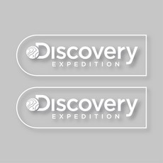戶外車用裝飾貼紙 Discovery B 中型, 2個, 白色