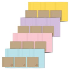 愛心打孔單面紙 4種, 混色, 3套