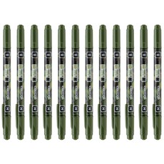 Lineplus OHP筆 1mm 水性筆MB 3.0mm, 黑色, 1個