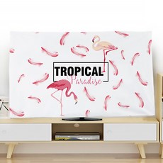알럽홈 클리어프린팅 TV커버, 플라밍고