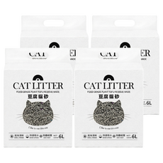 高精 貓砂 礦砂混豆腐砂, 2kg, 4包, 竹炭