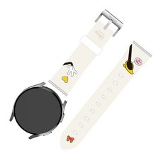 디즈니 유니크 가죽 갤럭시워치 스트랩 22mm, 심플 아이보리