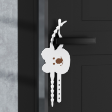 ARTEX CORP 小熊防關門噪音保護套組, 白色, 2套