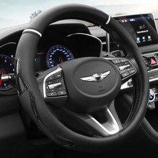 XFIT 電光皮革方向盤套, 黑色