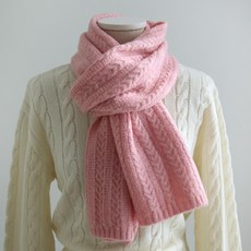 바비수 앨리스 꽈배기 니트 머플러