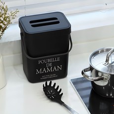 蝸牛生活 Poubelle de Maman 廚餘桶, 黑色, 1個