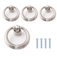 철물대장 가구손잡이 1구 원홀 빗살링 니켈, 4개