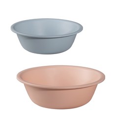 MONACO OLIVE Lapastel 圓形臉盆 小 + 大 2件組, 天空藍(小), 粉色(大), 1套