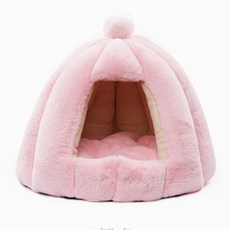 마브펫 고양이 강아지 폼폼 이글루 하우스, 핑크, 1개