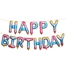 J&K 生日快樂 生日派對背景用品 商品9, 1個, 混合顏色